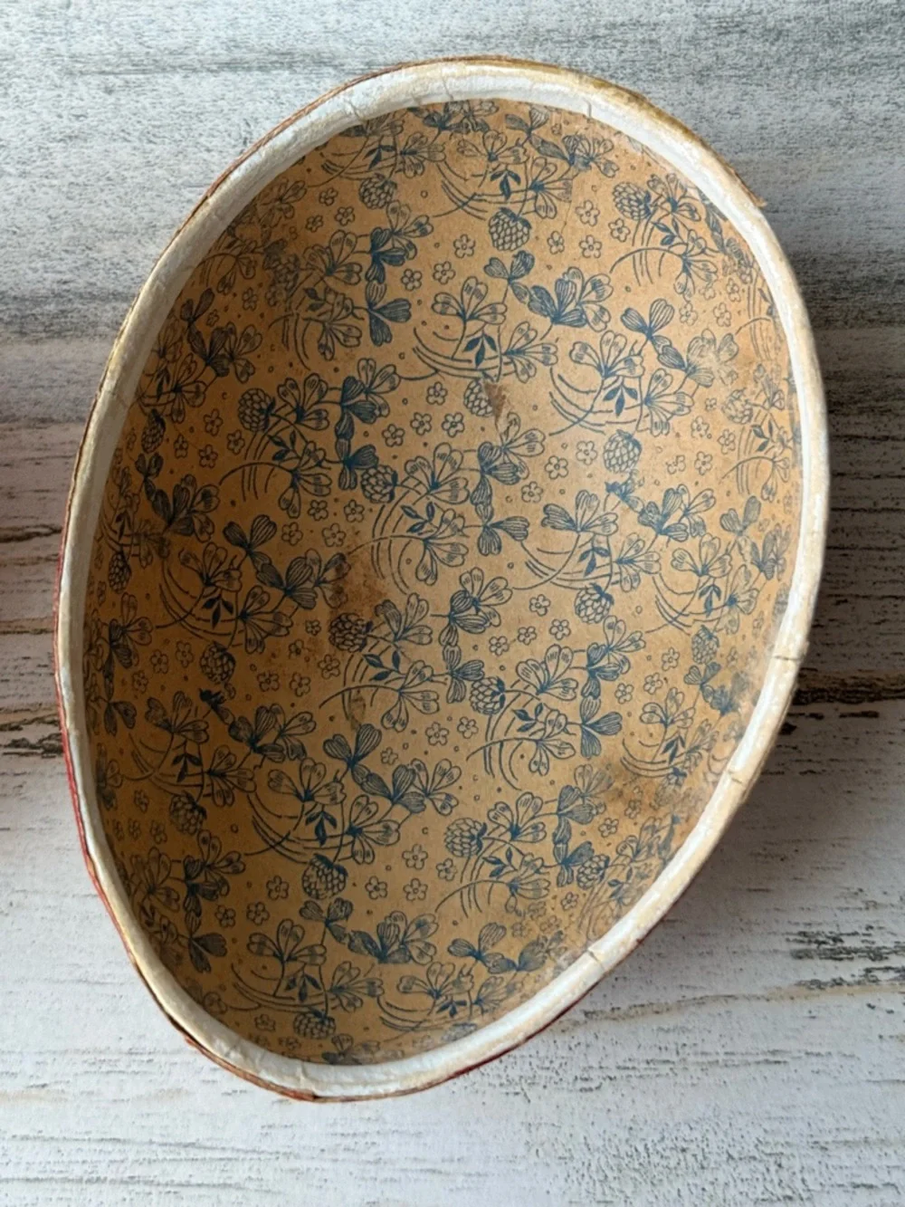 Antique Paper Mache Decorative Easter Egg Candy Container Germany